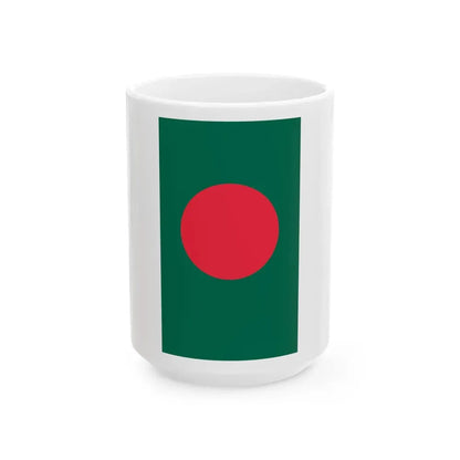 Flag of Bangladesh vertical (Bangladesh) White Coffee Mug 15oz - Go Mug Yourself