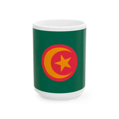 Flag of Bangladesh with crescent and star (Bangladesh) White Coffee Mug 15oz - Go Mug Yourself