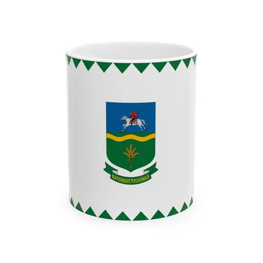 Flag of Banokszentgyorgy (Hungary) White Coffee Mug 11oz - Go Mug Yourself