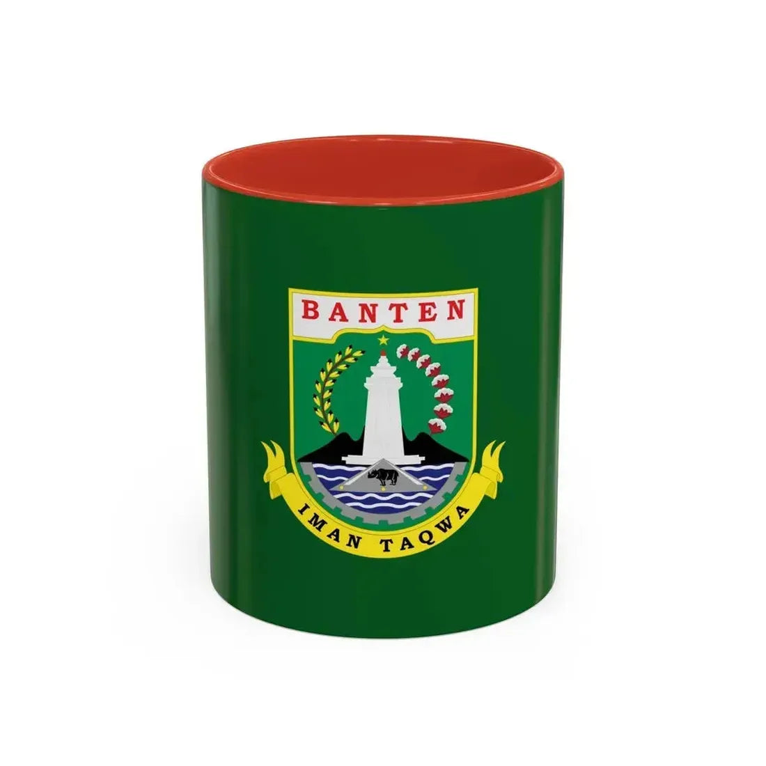 Flag of Banten Indonesia - Accent Coffee Mug 11oz Red - Go Mug Yourself