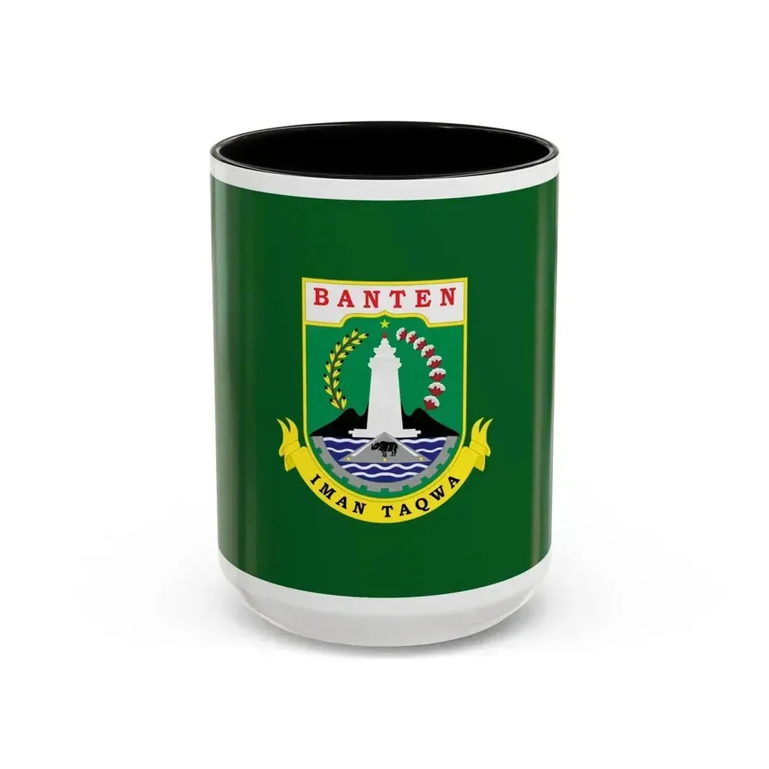 Flag of Banten Indonesia - Accent Coffee Mug 15oz Black - Go Mug Yourself