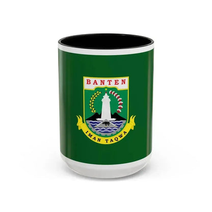 Flag of Banten Indonesia - Accent Coffee Mug 15oz Black - Go Mug Yourself