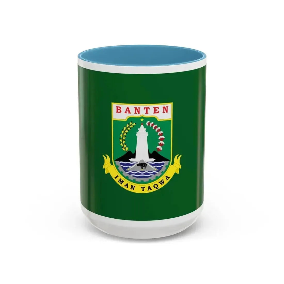 Flag of Banten Indonesia - Accent Coffee Mug 15oz Light Blue - Go Mug Yourself