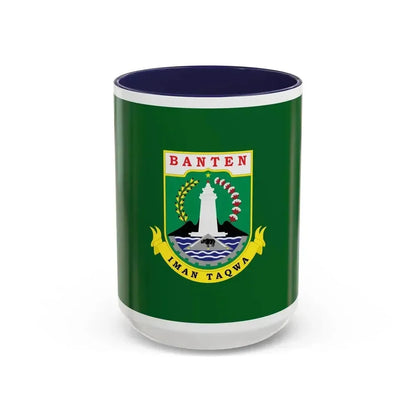 Flag of Banten Indonesia - Accent Coffee Mug 15oz Navy - Go Mug Yourself