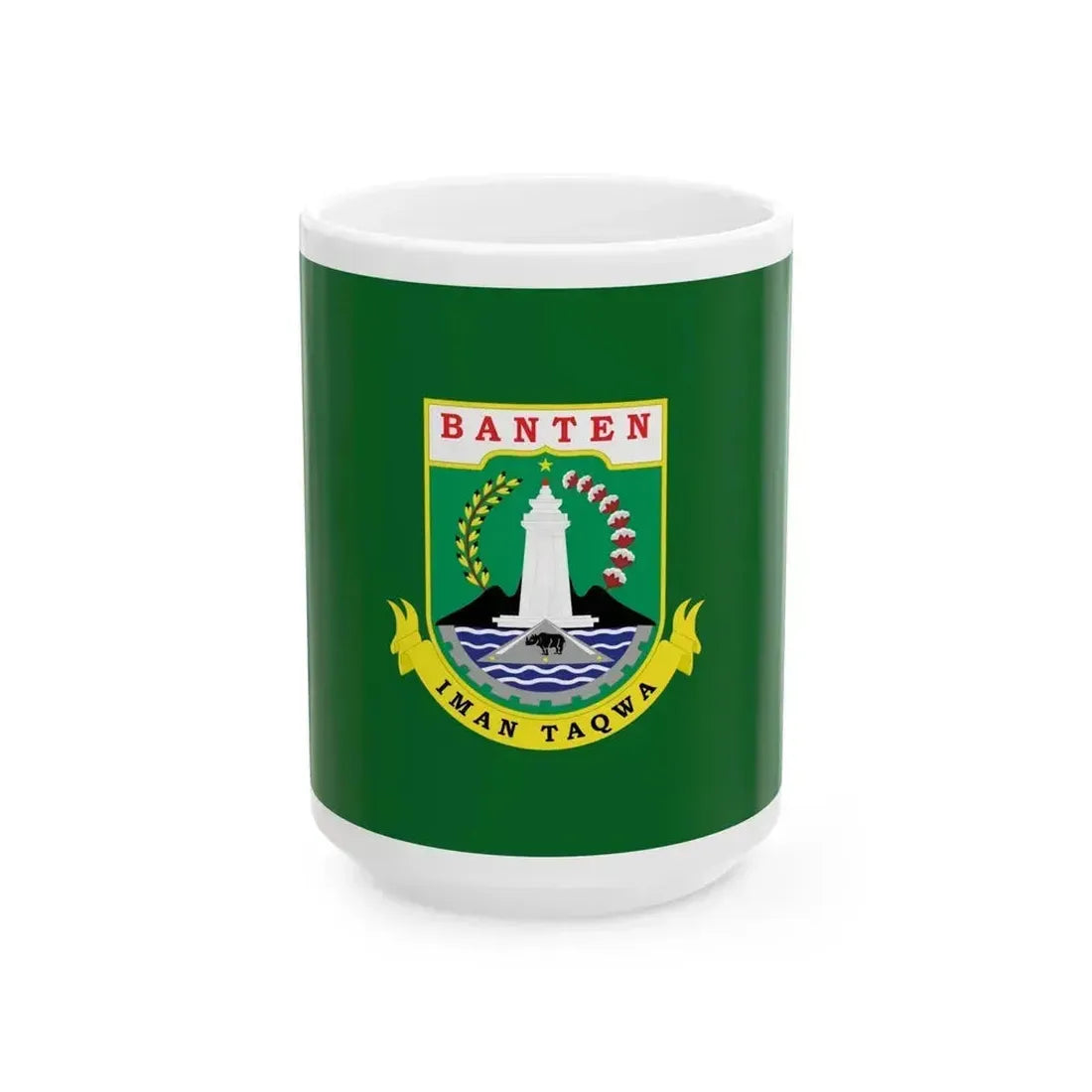 Flag of Banten Indonesia - White Coffee Mug 15oz - Go Mug Yourself
