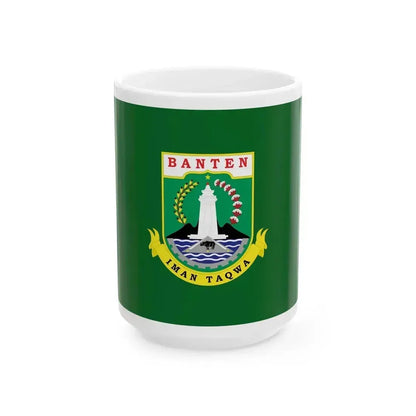 Flag of Banten Indonesia - White Coffee Mug 15oz - Go Mug Yourself
