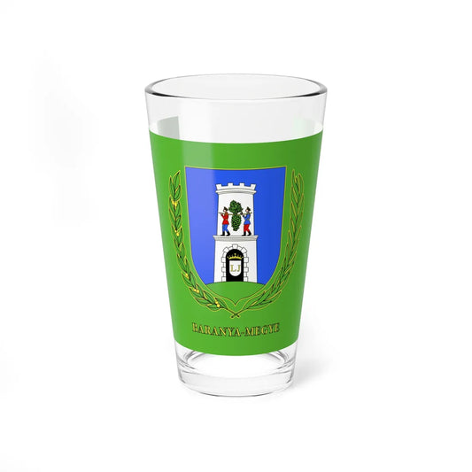 Flag of Baranya County (Hungary) Pint Glass 16oz 16oz - Go Mug Yourself