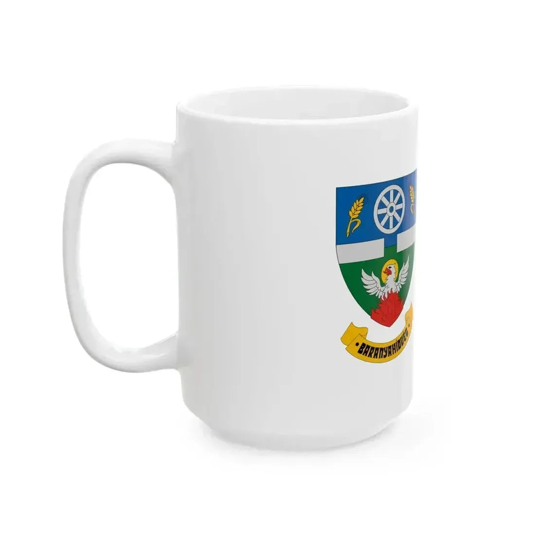 Flag of Baranyahidveg (Hungary) White Coffee Mug - Go Mug Yourself