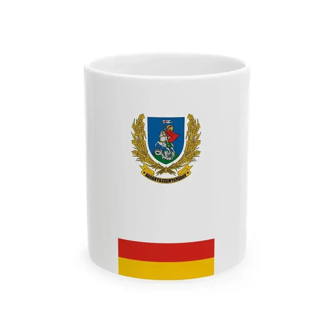 Flag of Baranyaszentgyorgy (Hungary) White Coffee Mug 11oz - Go Mug Yourself