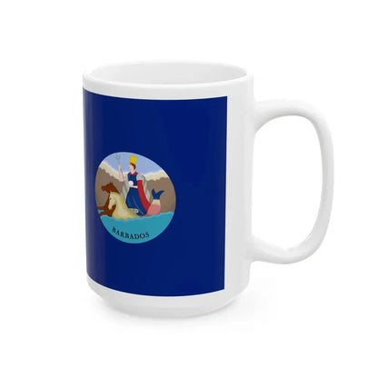 Flag of Barbados 1870-1966 (Barbados) White Coffee Mug - Go Mug Yourself