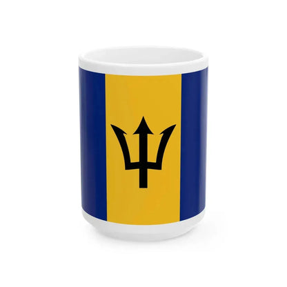 Flag of Barbados (Barbados) White Coffee Mug 15oz - Go Mug Yourself