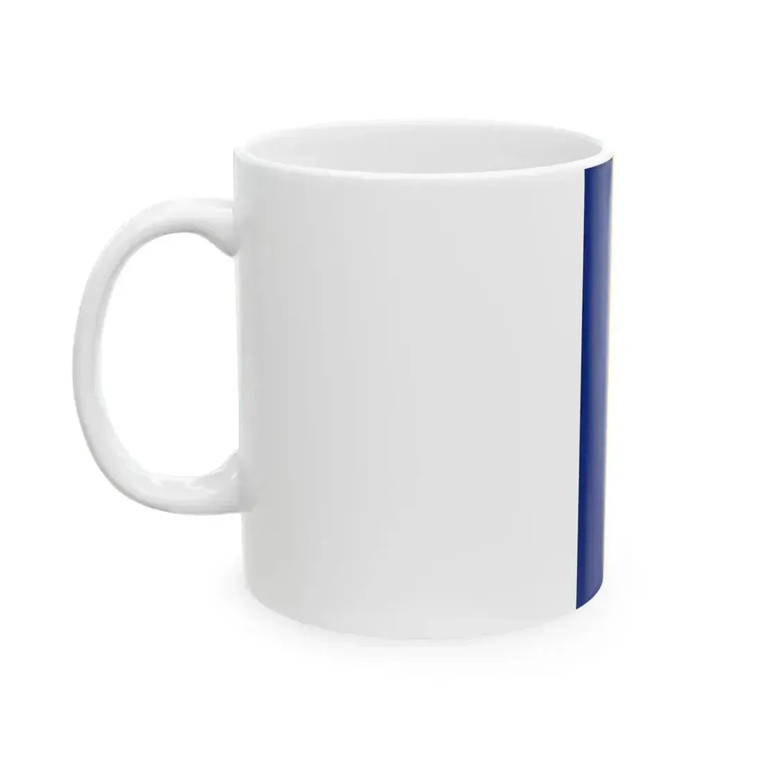 Flag of Barbados vertical banner (Barbados) White Coffee Mug - Go Mug Yourself
