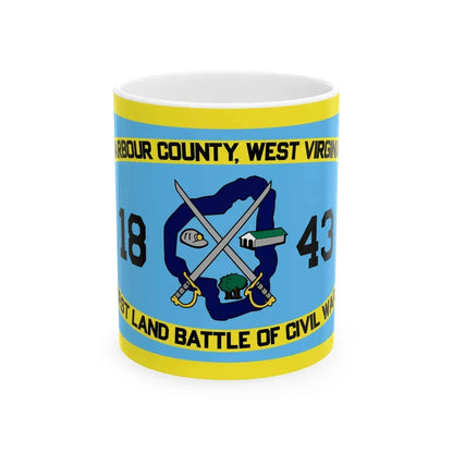 Flag of Barbour County West Virginia (United States) White Coffee Mug 11oz - Go Mug Yourself