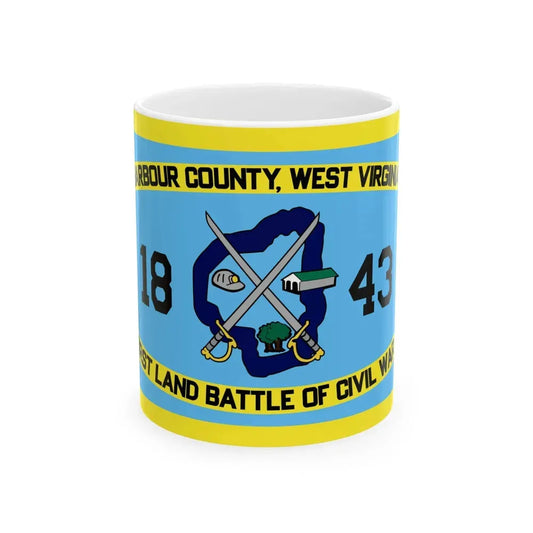 Flag of Barbour County West Virginia (United States) White Coffee Mug 11oz - Go Mug Yourself