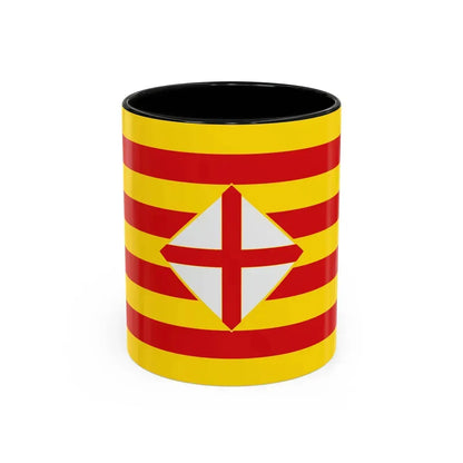 Flag of Barcelona - Accent Coffee Mug 11oz Black - Go Mug Yourself