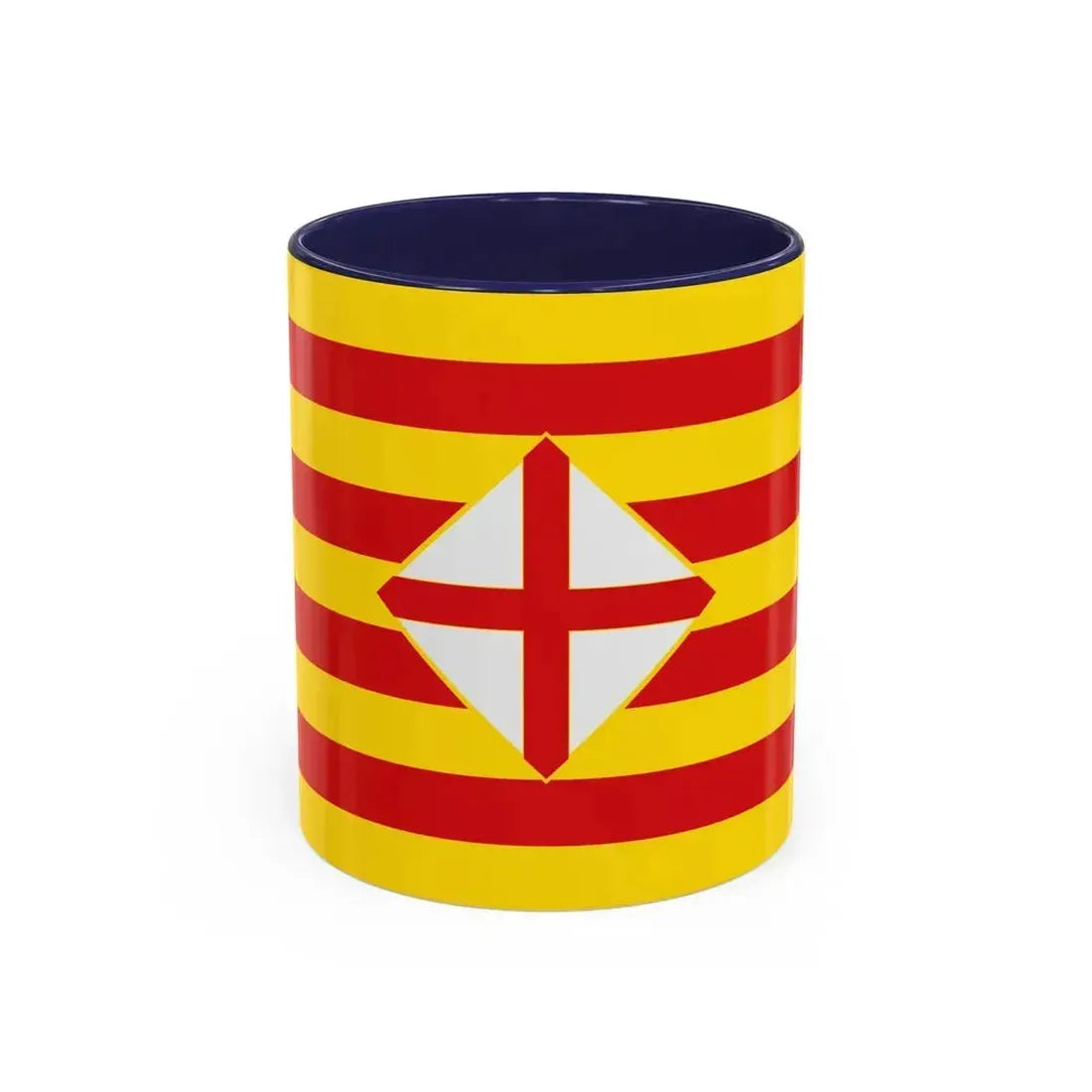 Flag of Barcelona - Accent Coffee Mug 11oz Navy - Go Mug Yourself