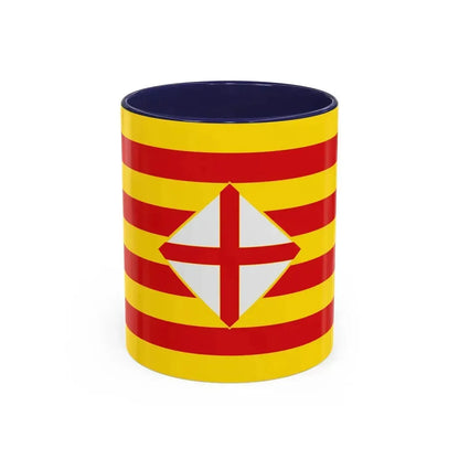 Flag of Barcelona - Accent Coffee Mug 11oz Navy - Go Mug Yourself
