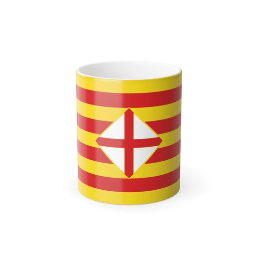 Flag of Barcelona - Color Changing Coffee Mug-11oz-Go Mug Yourself