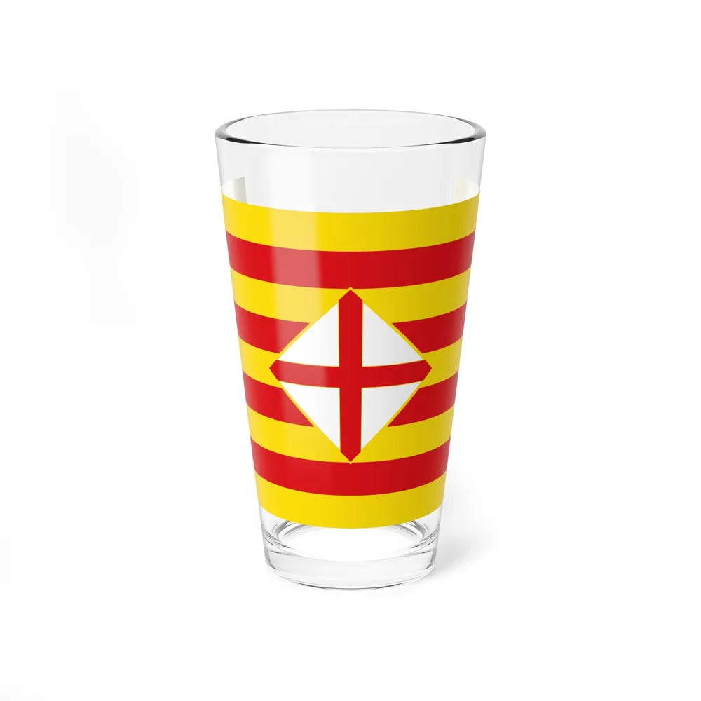 Flag of Barcelona - Pint Glass 16oz-16oz-Go Mug Yourself