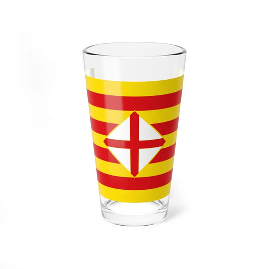 Flag of Barcelona - Pint Glass 16oz-16oz-Go Mug Yourself