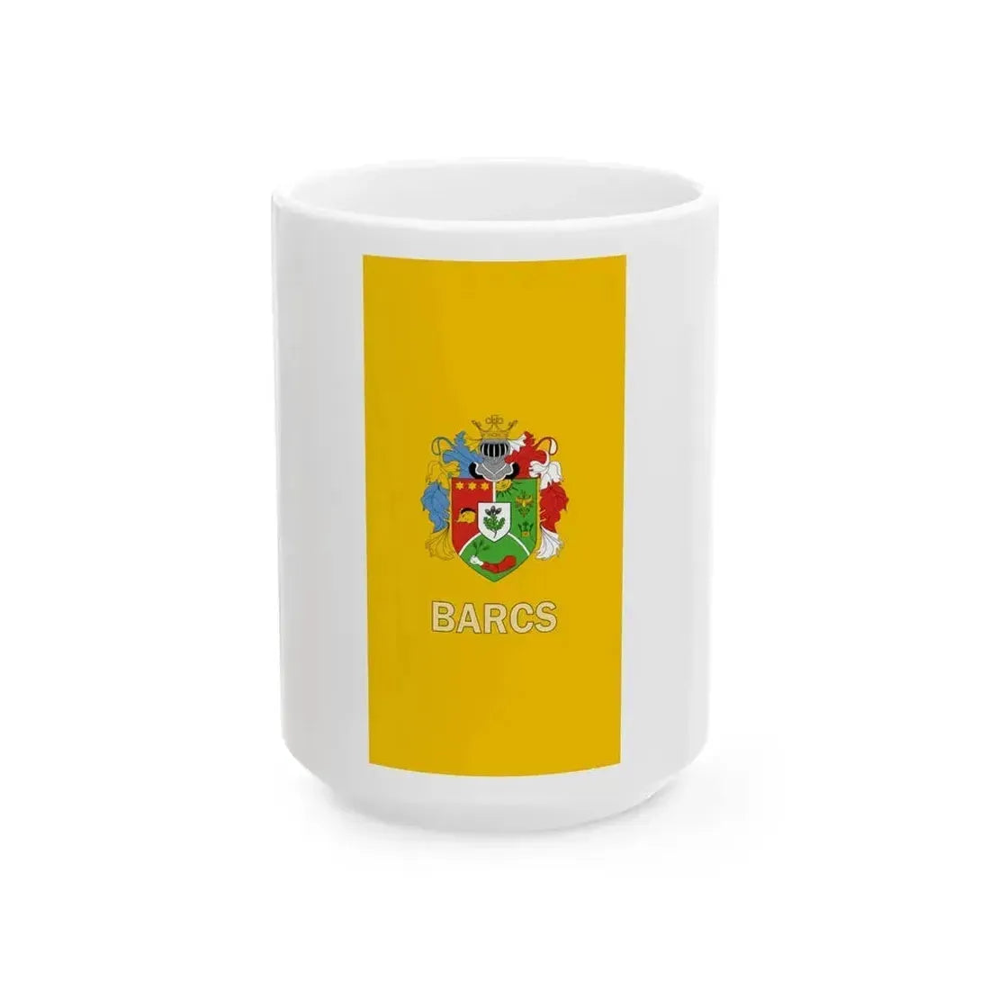 Flag of Barcs (Hungary) White Coffee Mug 15oz - Go Mug Yourself