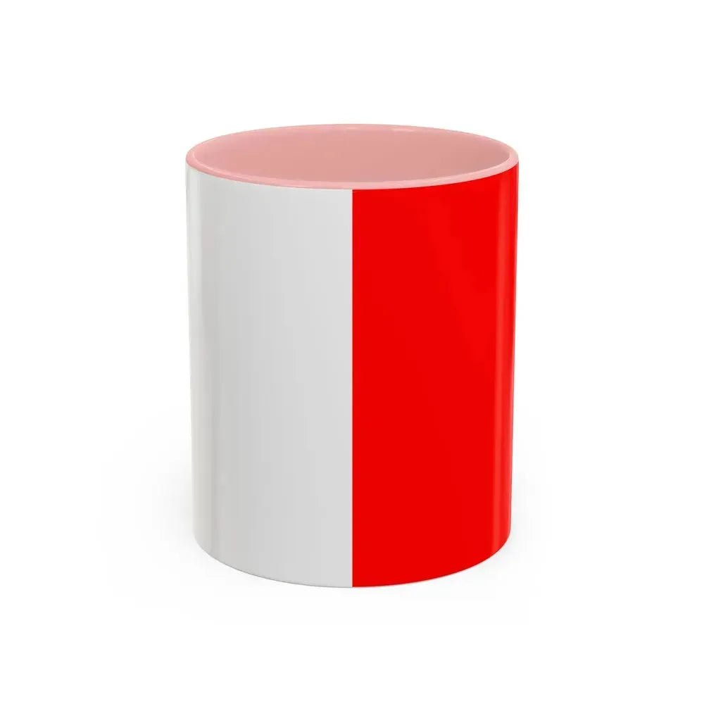 Flag of Bari Italy - Accent Coffee Mug 11oz Pink - Go Mug Yourself