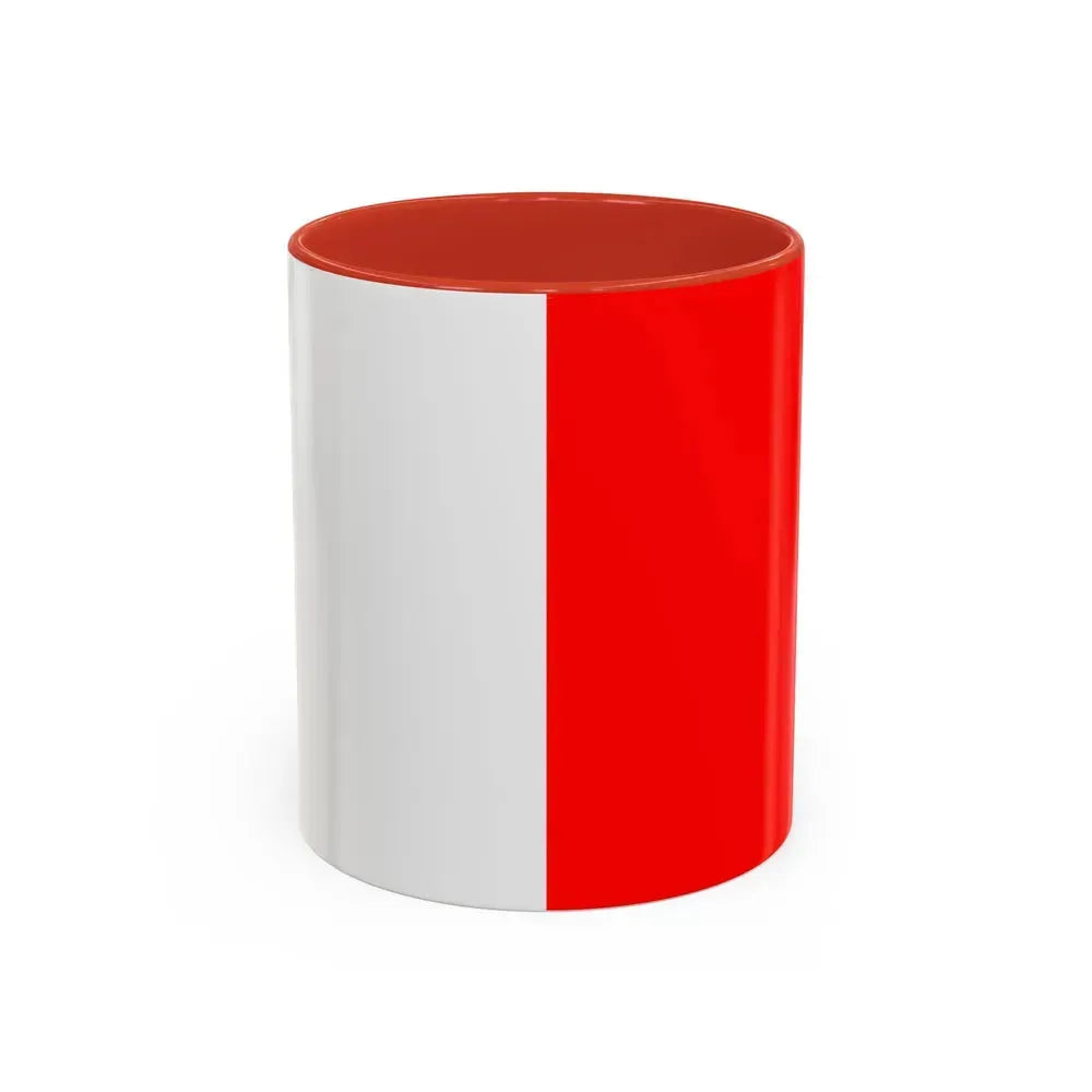 Flag of Bari Italy - Accent Coffee Mug 11oz Red - Go Mug Yourself