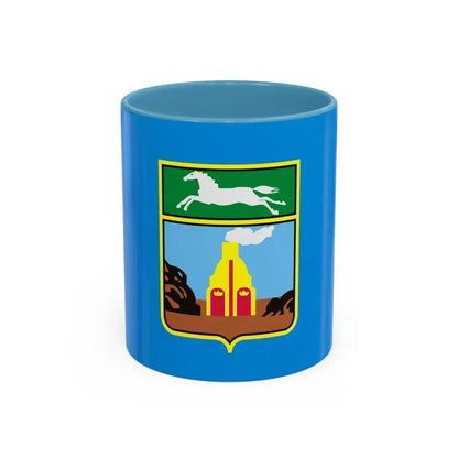 Flag of Barnaul Russia - Accent Coffee Mug 11oz Light Blue - Go Mug Yourself