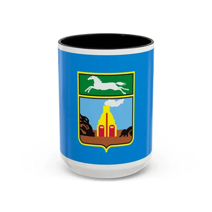 Flag of Barnaul Russia - Accent Coffee Mug 15oz Black - Go Mug Yourself