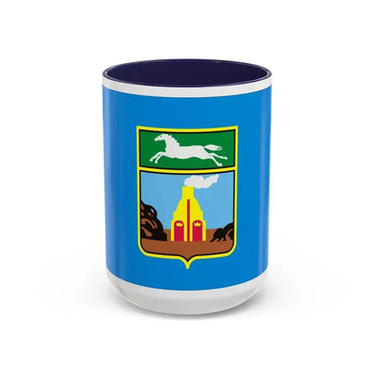 Flag of Barnaul Russia - Accent Coffee Mug 15oz Navy - Go Mug Yourself
