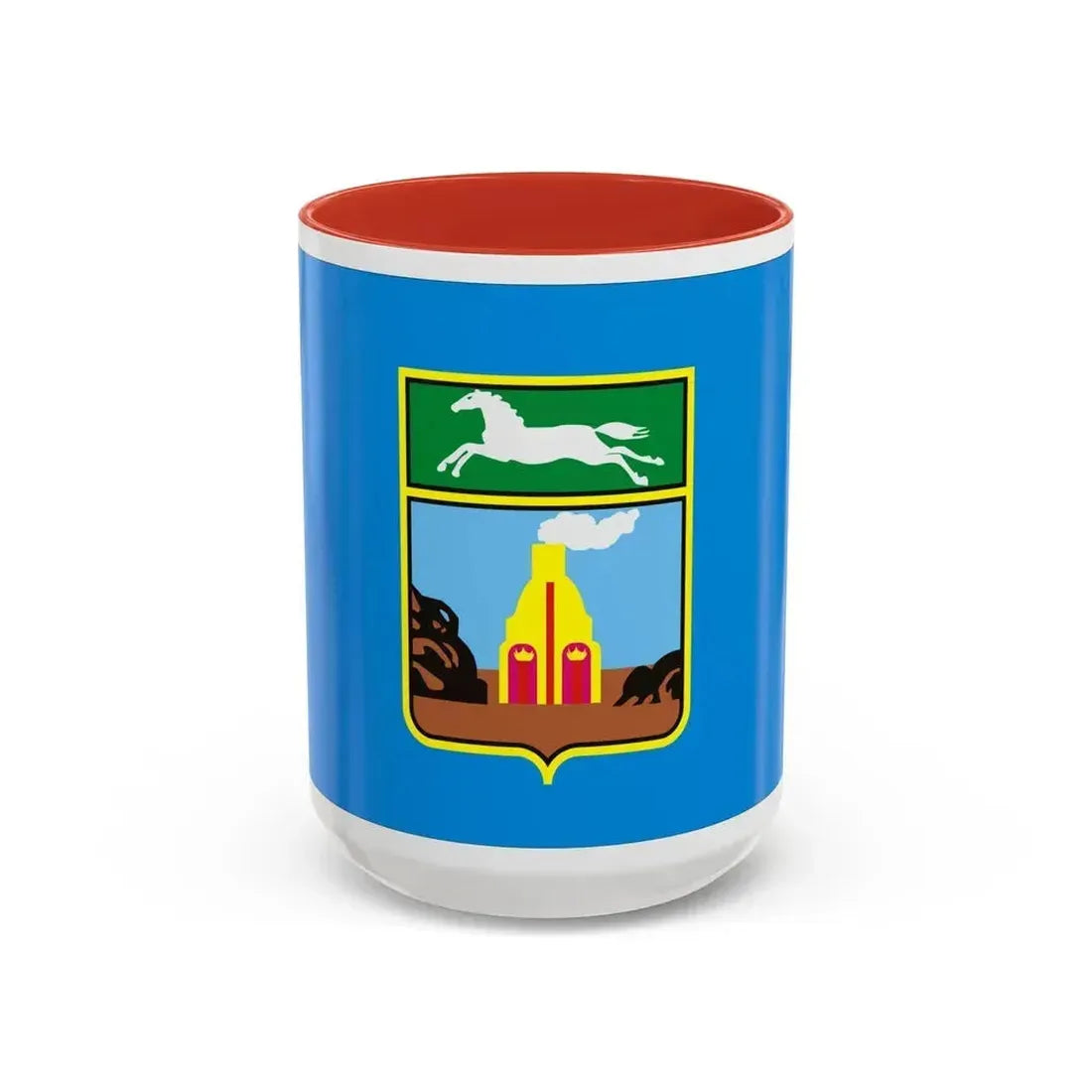 Flag of Barnaul Russia - Accent Coffee Mug 15oz Red - Go Mug Yourself