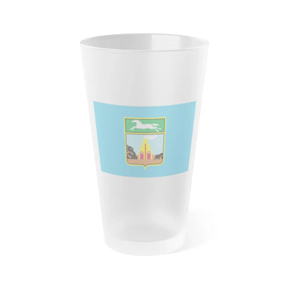 Flag of Barnaul Russia - Frosted Pint Glass 16oz-16oz-Frosted-Go Mug Yourself