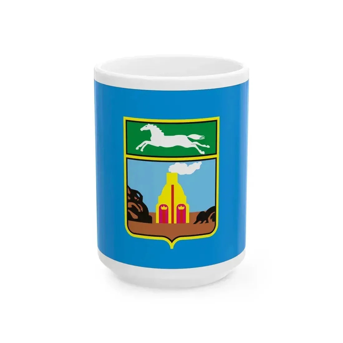 Flag of Barnaul Russia - White Coffee Mug 15oz - Go Mug Yourself