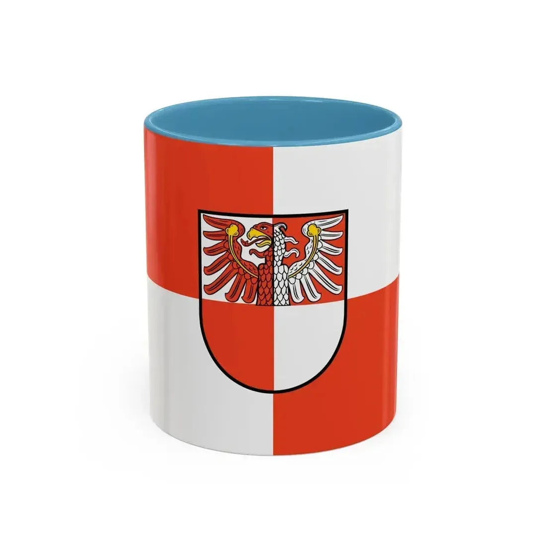 Flag of Barnim Germany - Accent Coffee Mug 11oz Light Blue - Go Mug Yourself