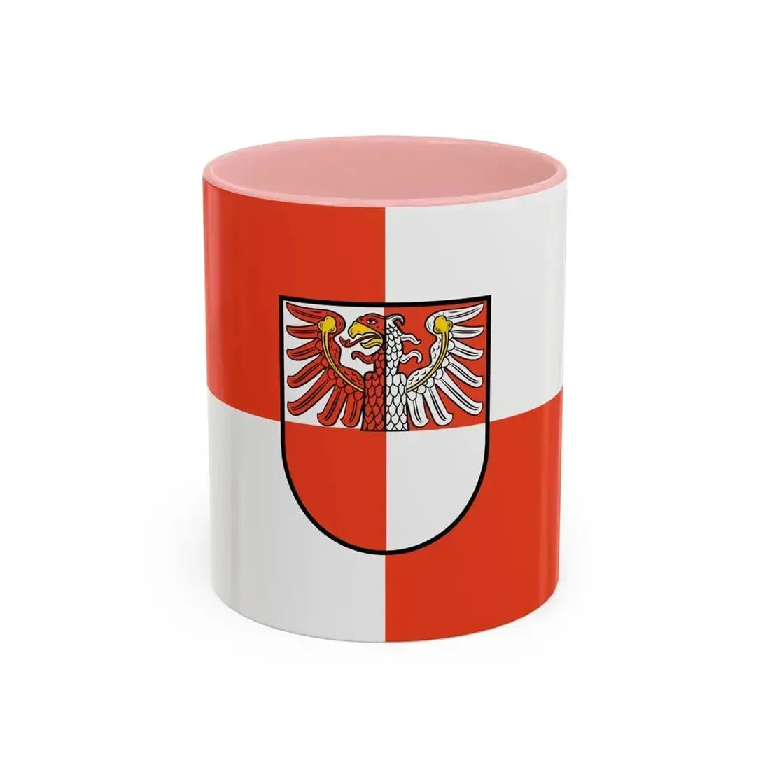 Flag of Barnim Germany - Accent Coffee Mug 11oz Pink - Go Mug Yourself