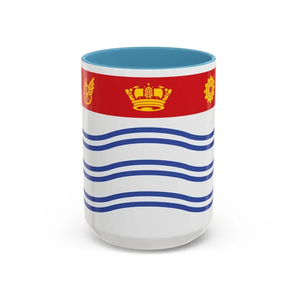 Flag of Barrie Canada - Accent Coffee Mug 15oz Light Blue - Go Mug Yourself