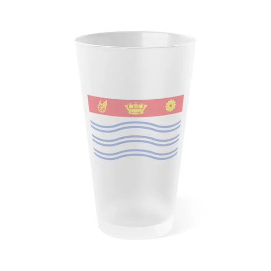 Flag of Barrie Canada - Frosted Pint Glass 16oz-16oz-Frosted-Go Mug Yourself