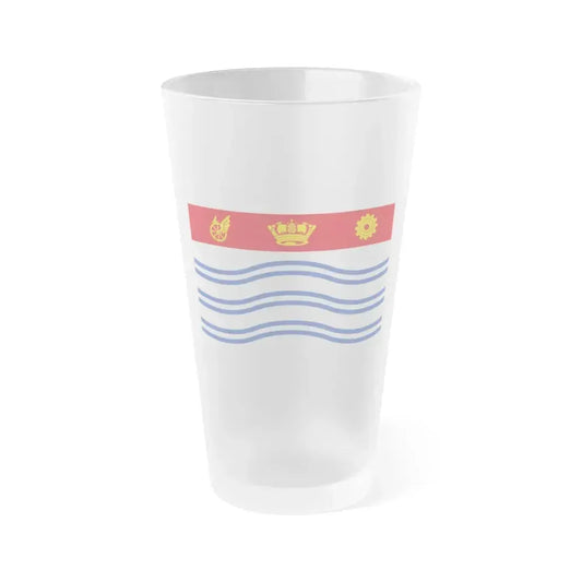 Flag of Barrie Canada - Frosted Pint Glass 16oz 16oz Frosted - Go Mug Yourself