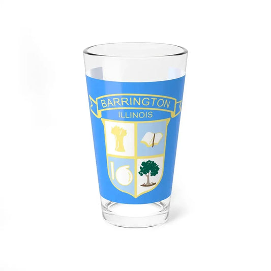 Flag of Barrington Illinois (United States) Pint Glass 16oz 16oz - Go Mug Yourself
