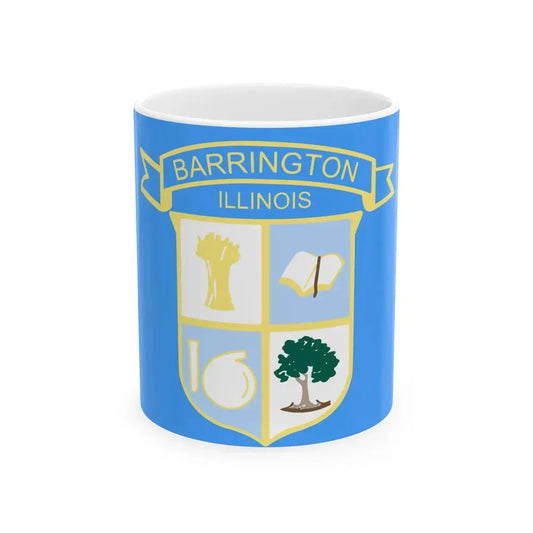 Flag of Barrington Illinois (United States) White Coffee Mug 11oz - Go Mug Yourself
