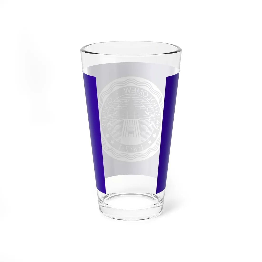 Flag of Bartholomew County Indiana (India) Pint Glass 16oz - Go Mug Yourself