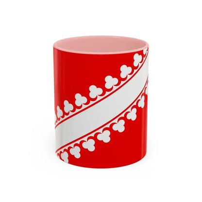 Flag of Bas Rhin France 2 - Accent Coffee Mug 11oz Pink - Go Mug Yourself