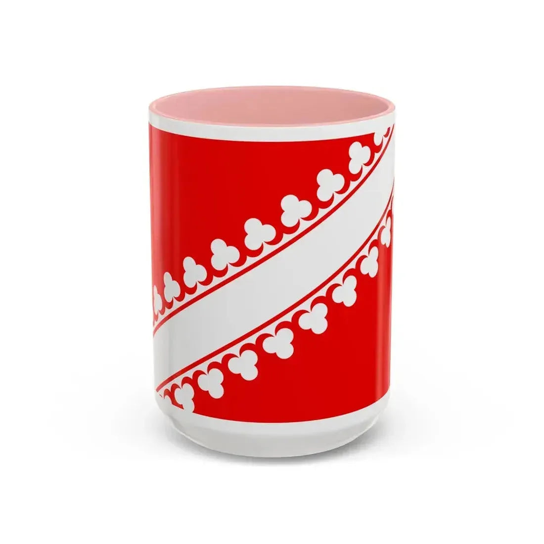 Flag of Bas Rhin France 2 - Accent Coffee Mug 15oz Pink - Go Mug Yourself