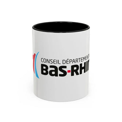 Flag of Bas Rhin France - Accent Coffee Mug 11oz Black - Go Mug Yourself