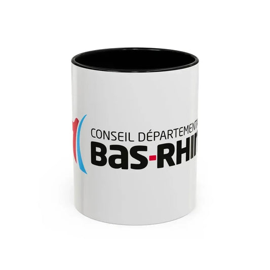 Flag of Bas Rhin France - Accent Coffee Mug 11oz Black - Go Mug Yourself