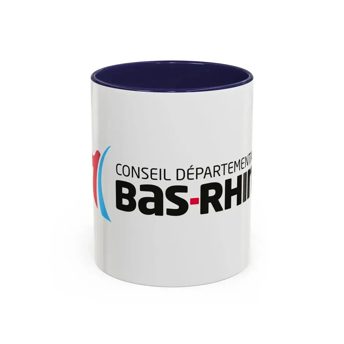 Flag of Bas Rhin France - Accent Coffee Mug 11oz Navy - Go Mug Yourself