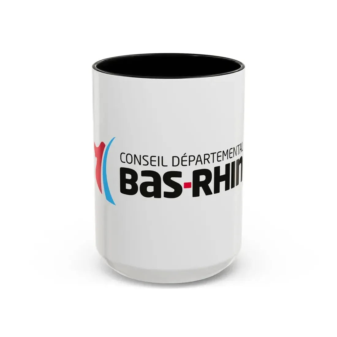 Flag of Bas Rhin France - Accent Coffee Mug 15oz Black - Go Mug Yourself