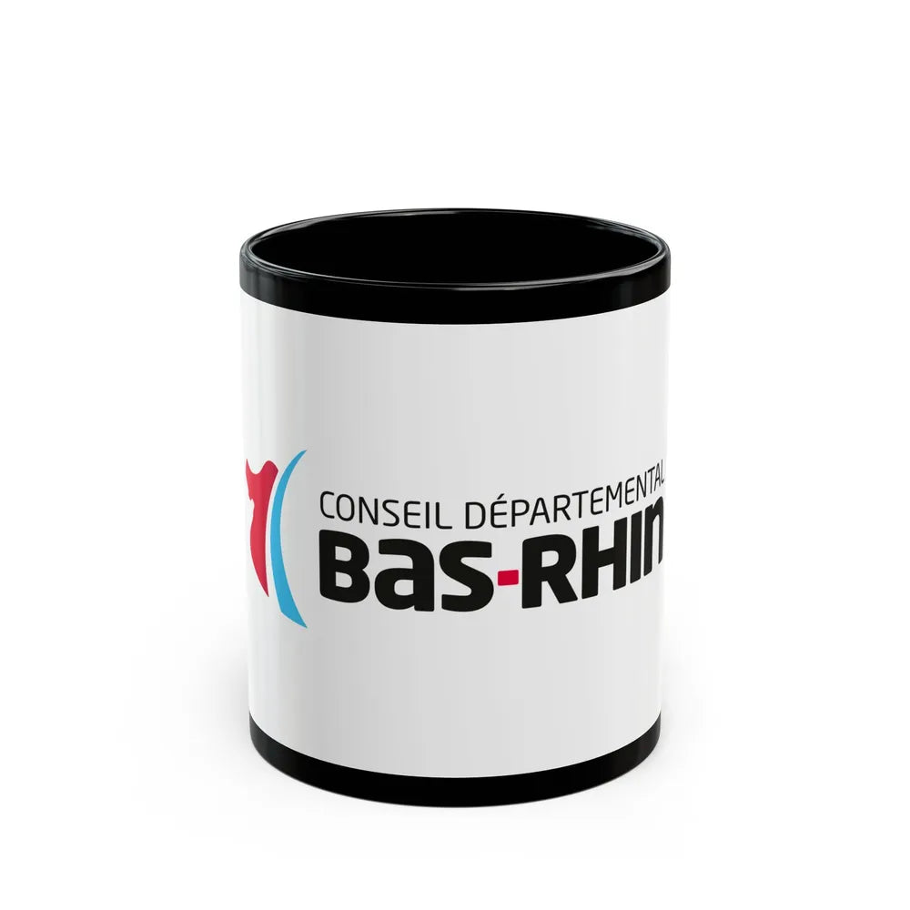 Flag of Bas Rhin France - Black Coffee Mug-11oz-Go Mug Yourself