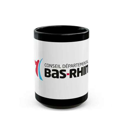 Flag of Bas Rhin France - Black Coffee Mug-15oz-Go Mug Yourself