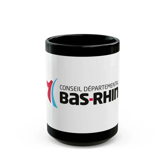 Flag of Bas Rhin France - Black Coffee Mug 15oz - Go Mug Yourself